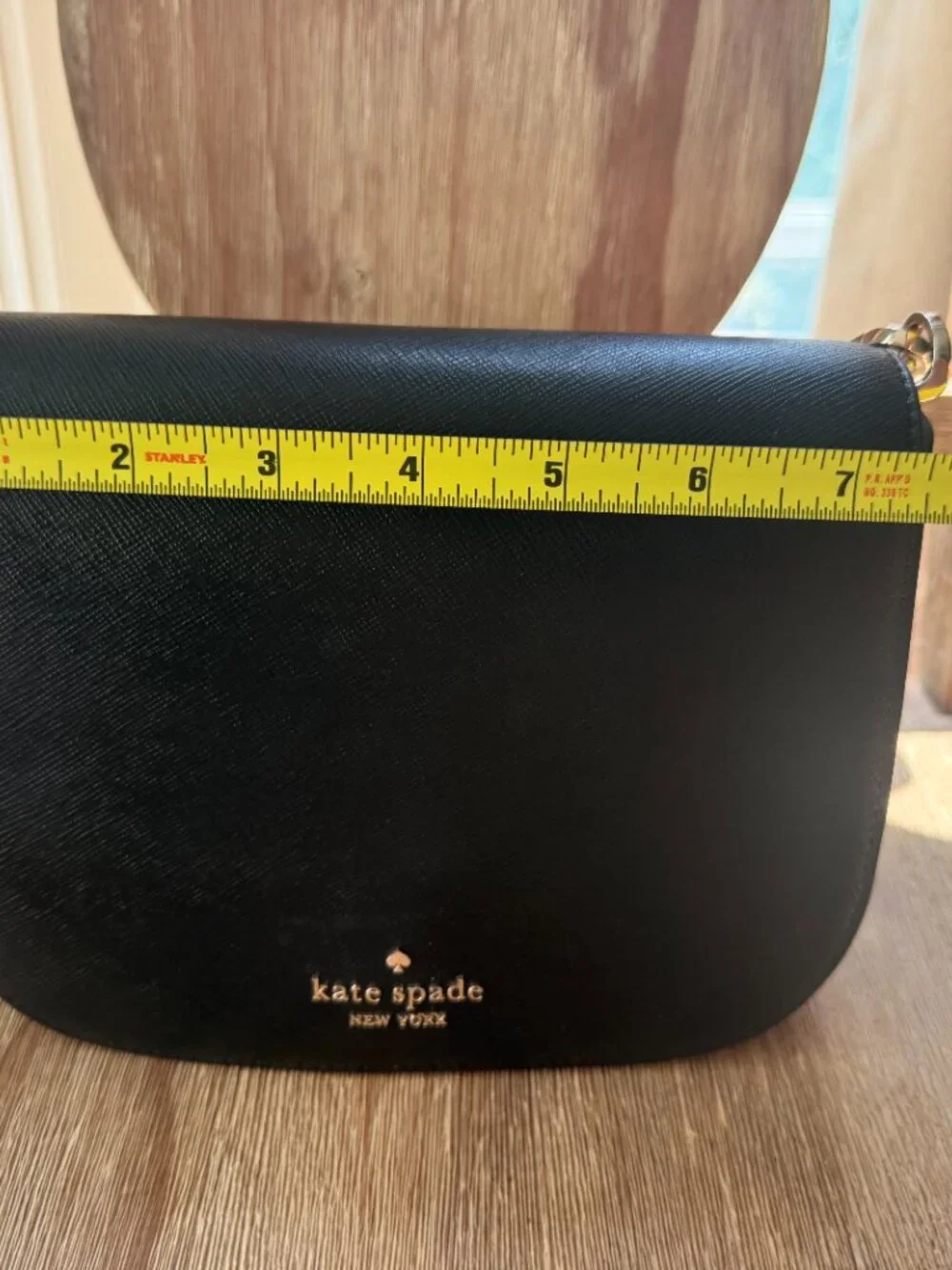 Black Kate Spade leather saddle bag